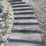 Recycled Railway Sleeper Stairs